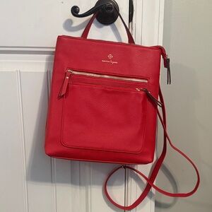 Nanette Lepore Red Leather convertible Backpack BRAND NEW!